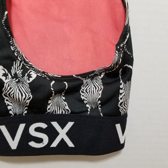 Victoria's Secret bra Small VSX The Player racerback workout gym sports zebra - Picture 6 of 10